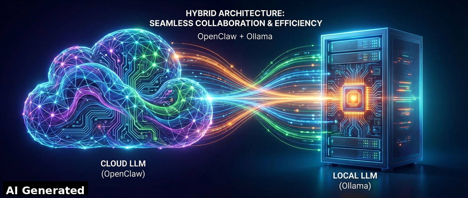 OpenClaw 與 Ollama 混合架構實踐：雲端決策與本地執行的分層設計