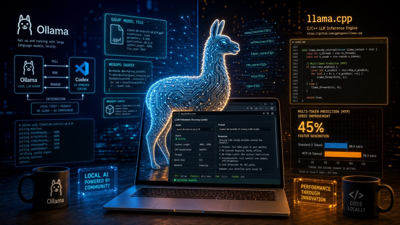 本地 AI 革命：Ollama 與 llama.cpp 的技術突破