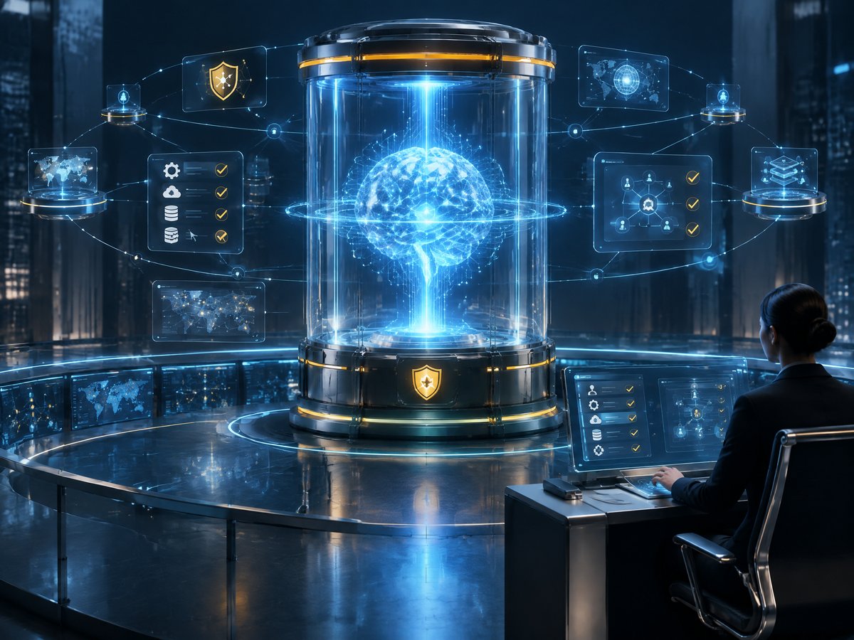 人類授權、AI 安全控管與可觀測 Agent 工作流的概念插圖